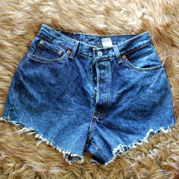 Levi's Pants - VTG Levis 501 Cut Off Shorts High Waist Button Fly